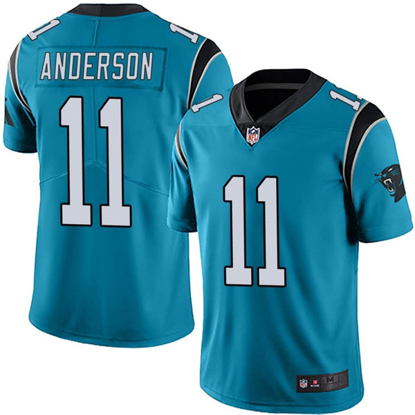 Men's Carolina Panthers #11 Robby Anderson Blue Vapor Untouchable Limited Stitched NFL Jersey